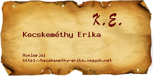 Kecskeméthy Erika névjegykártya